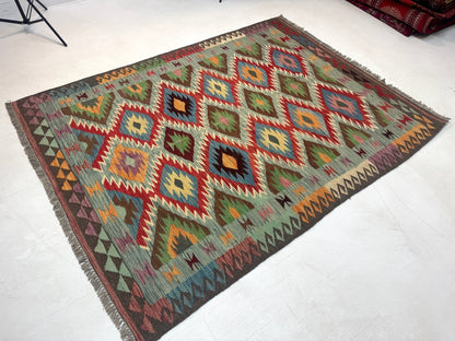 Afghan Maimana Kilim Rug | 5' x 6' 7"