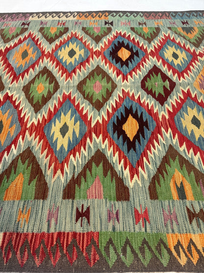 Afghan Maimana Kilim Rug | 5' x 6' 7"