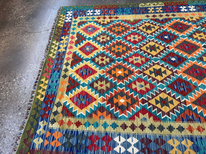 Afghan Maimana Kilim Rug | 6' 10" x 9' 11"