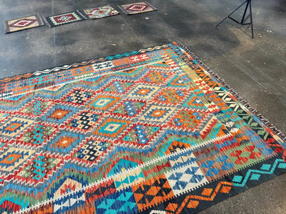 Afghan Maimana Kilim Rug | 6' 6" x 9' 8"