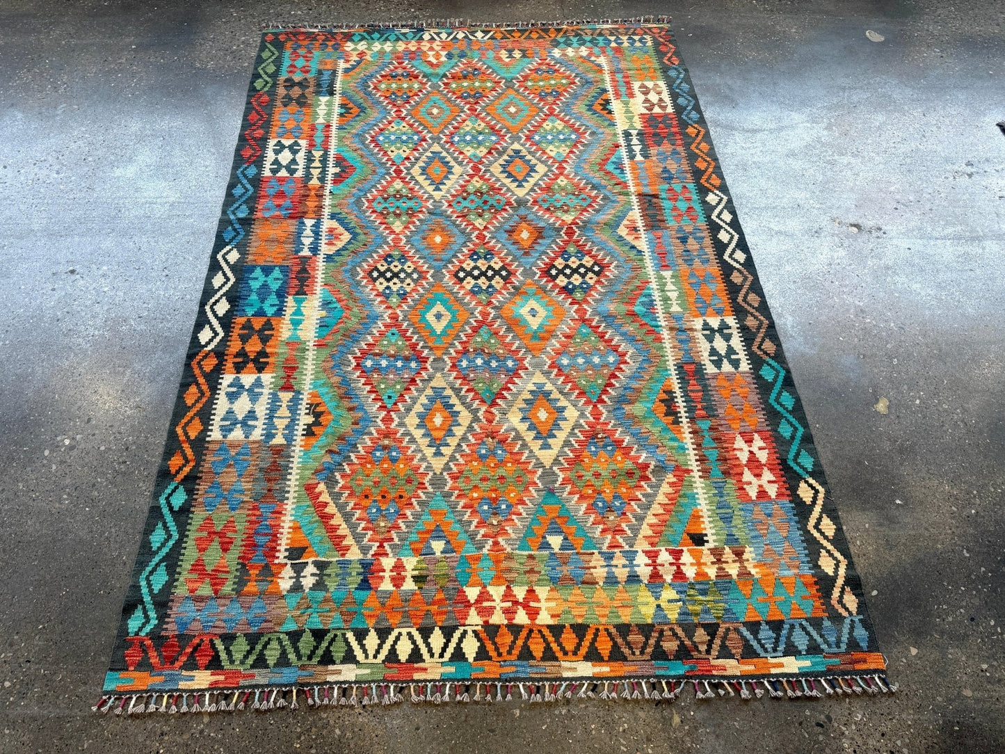 Afghan Maimana Kilim Rug | 6' 6" x 9' 8"