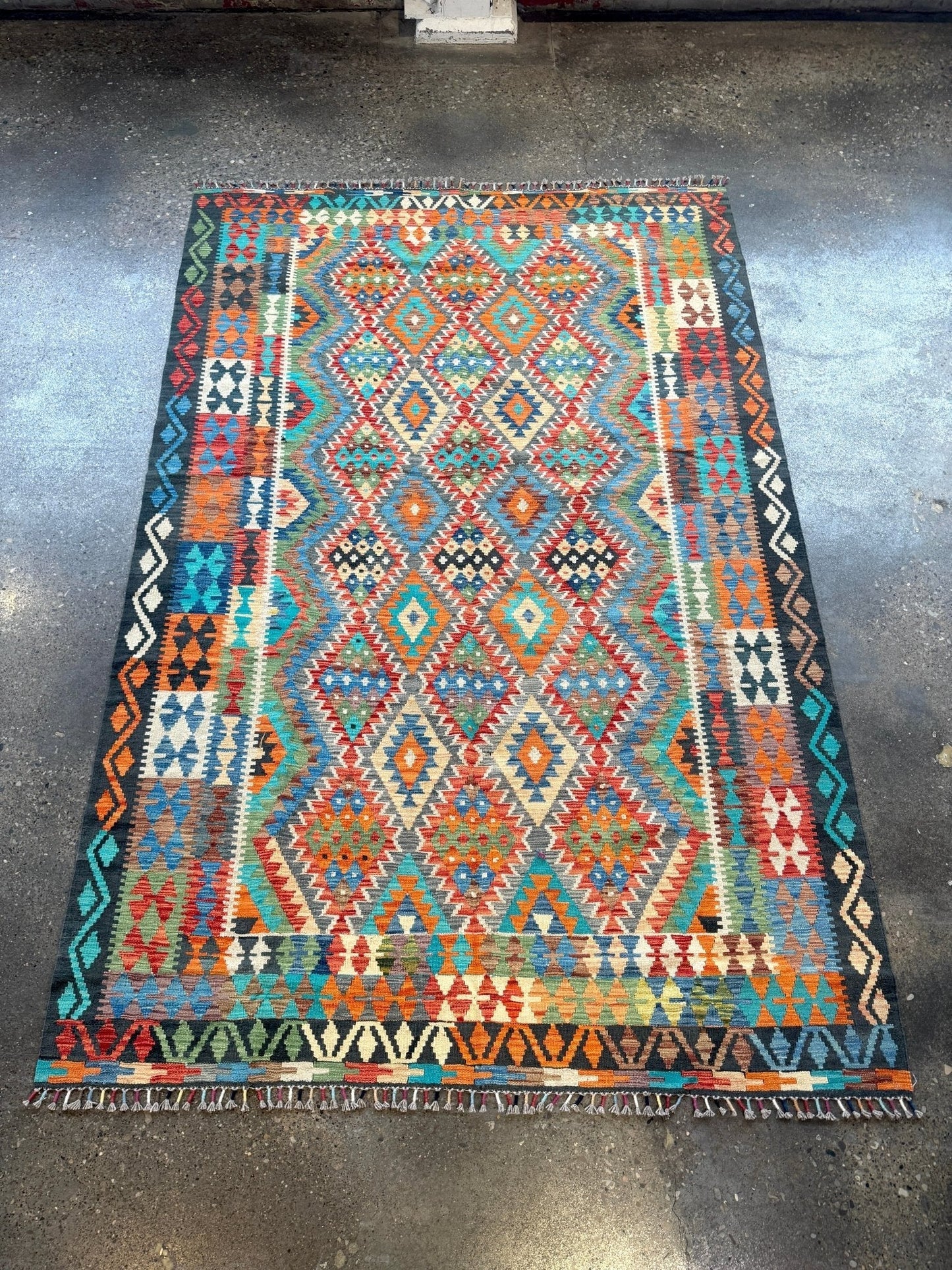 Afghan Maimana Kilim Rug | 6' 6" x 9' 8"