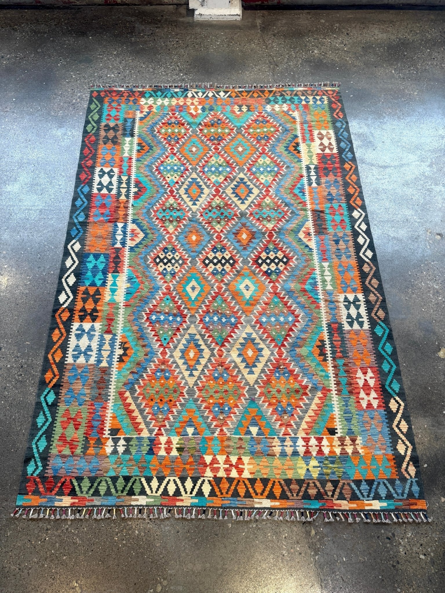 Afghan Maimana Kilim Rug | 6' 6" x 9' 8"