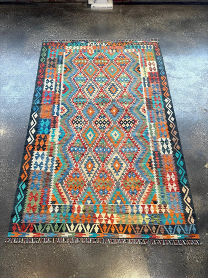 Afghan Maimana Kilim Rug | 6' 6" x 9' 8"