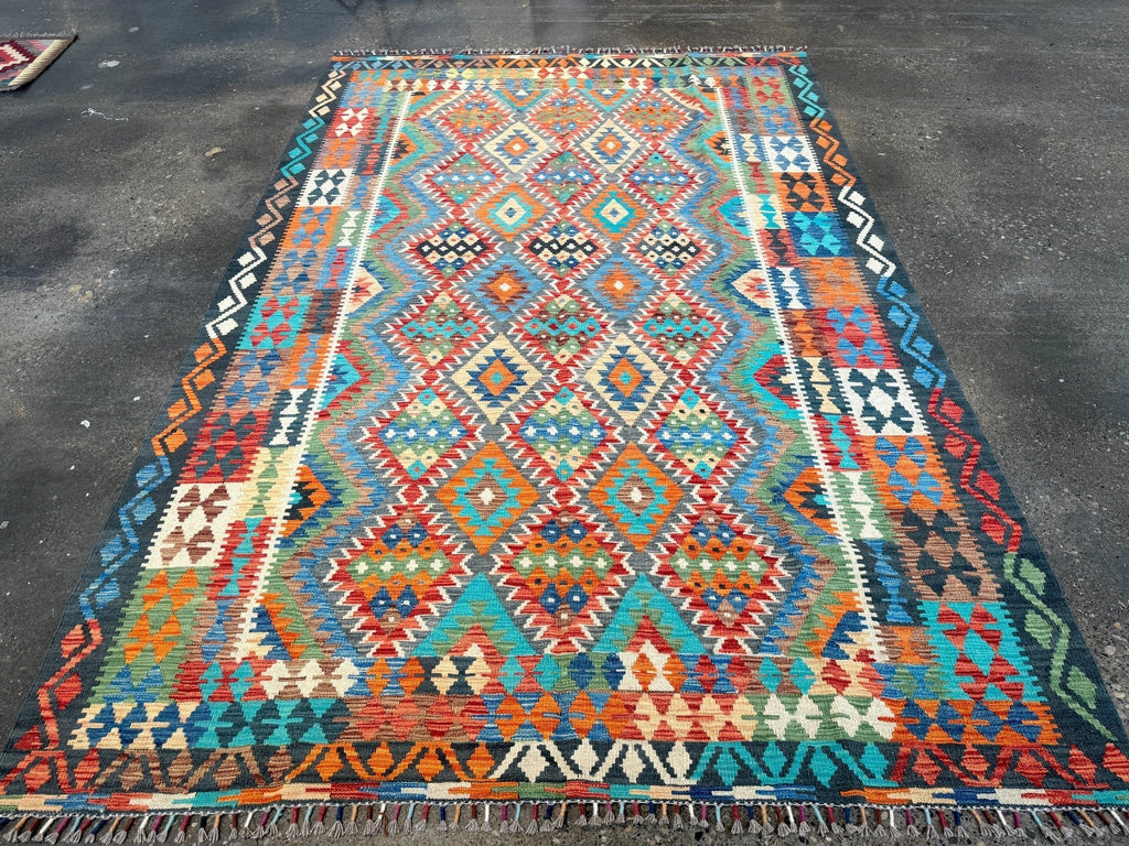 Afghan Maimana Kilim Rug | 6' 6" x 9' 8"