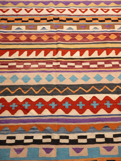 Afghan Maimana Kilim Rug | 6' 7" x 9' 10"