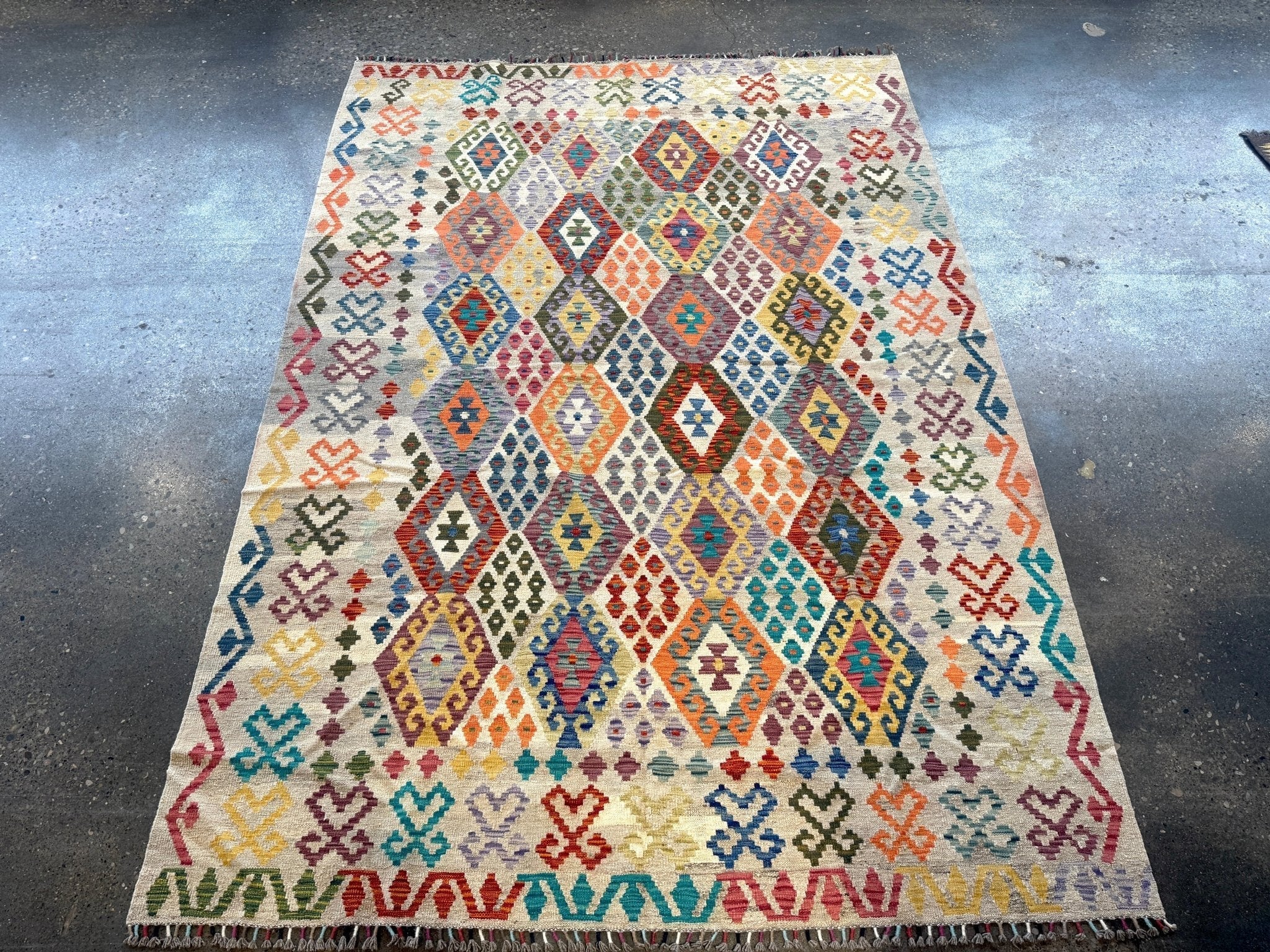 Afghan Maimana Kilim Rug | 7' x 9' 11"