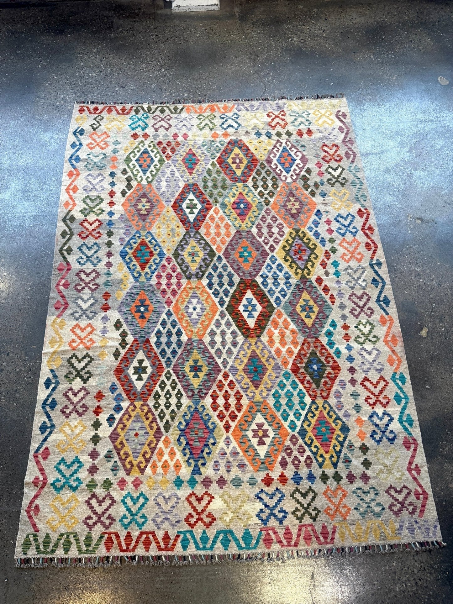 Afghan Maimana Kilim Rug | 7' x 9' 11"