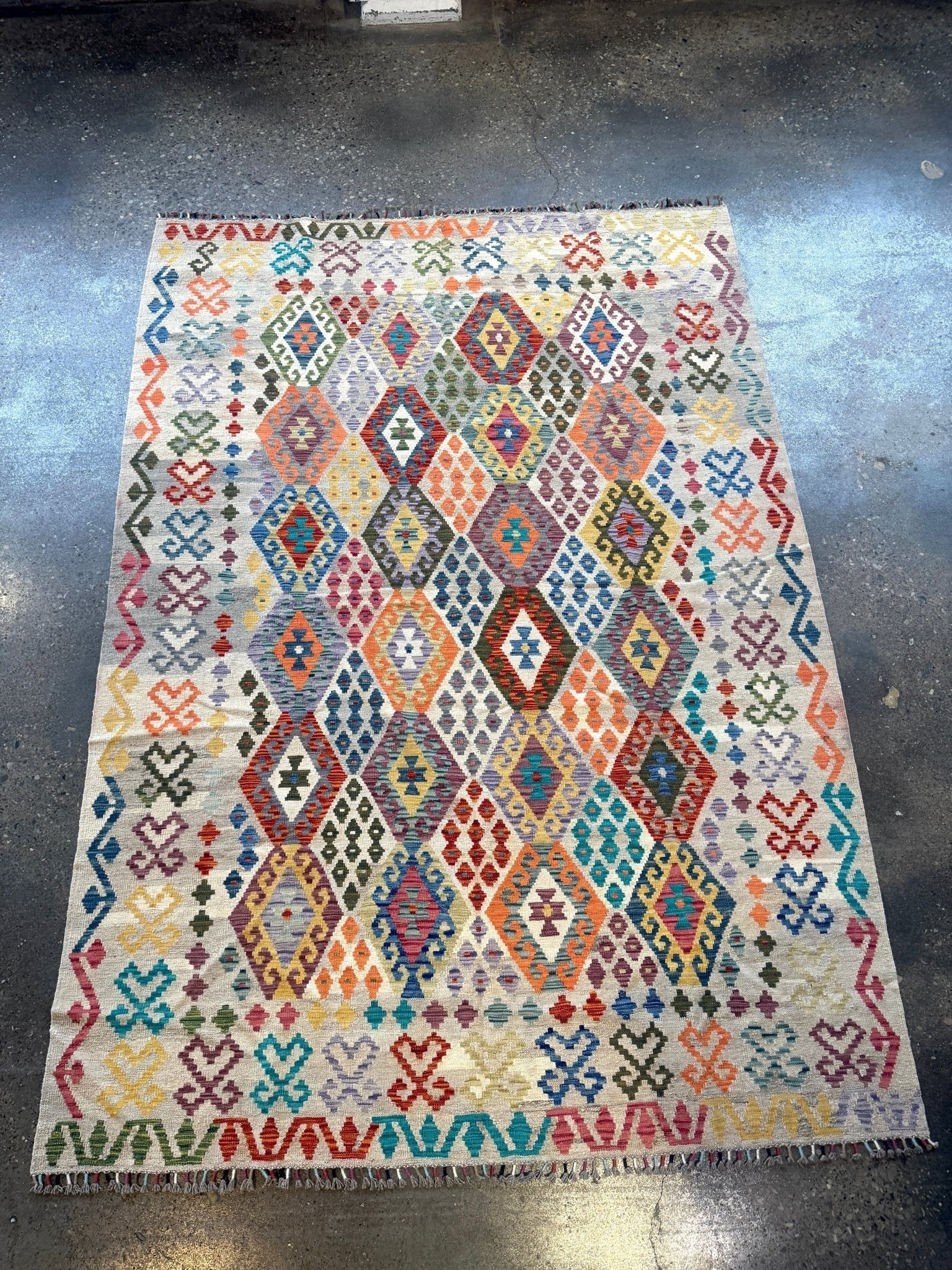 Afghan Maimana Kilim Rug | 7' x 9' 11"