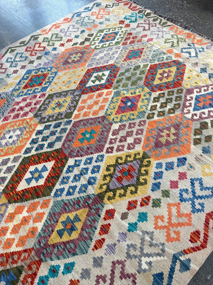 Afghan Maimana Kilim Rug | 7' x 9' 11"