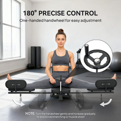 Leg Stretcher, 180° Adjustable Leg Split Machine with Handwheels, Leg Stretching Equipment for Flexibility
