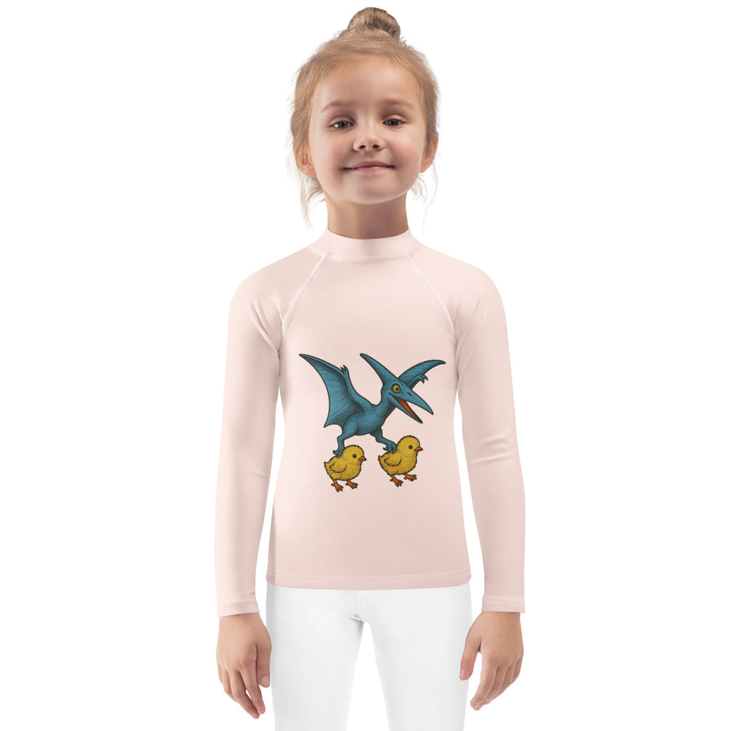 Chickasaurous Pteropoultry Kids Rash Guard