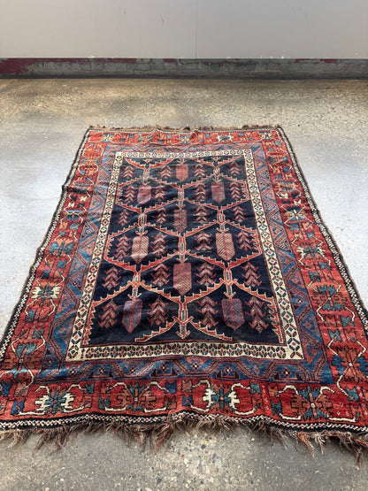 Antique Persian Bakhtiari Rug | 5' x 7’ 4"