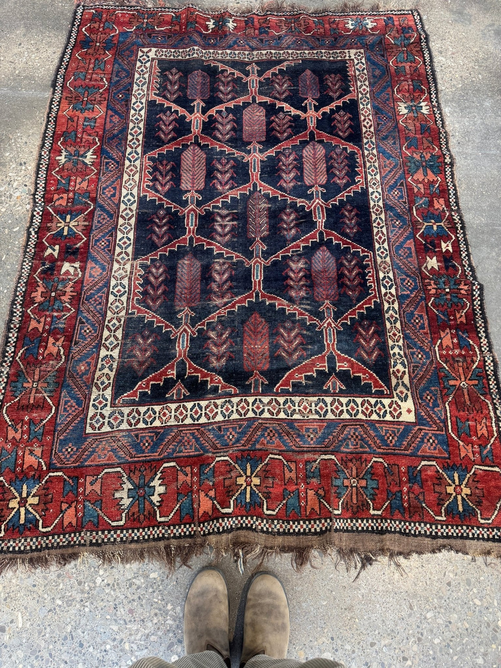 Antique Persian Bakhtiari Rug | 5' x 7’ 4"