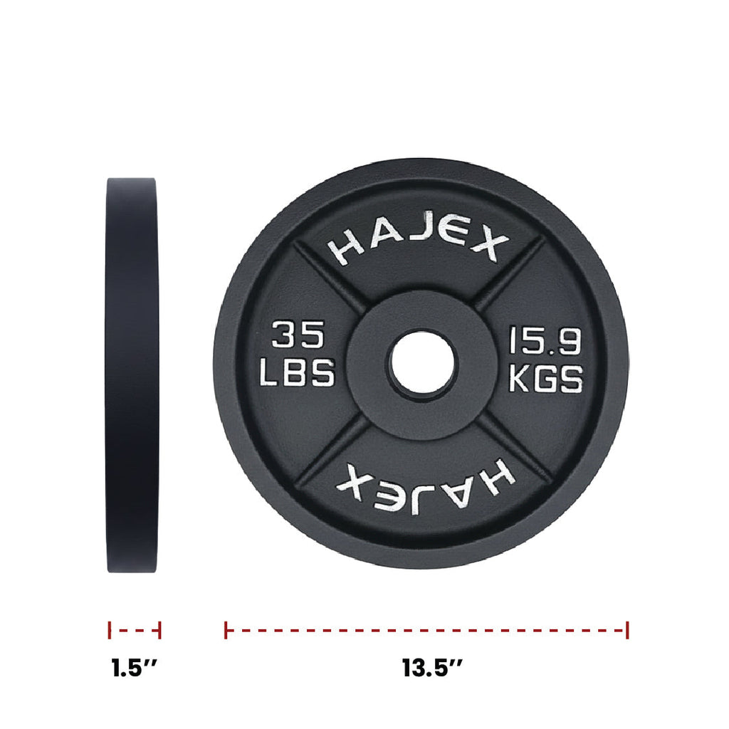 Cast Iron Weight Plates - Standard, Olympic in LBs, KGs