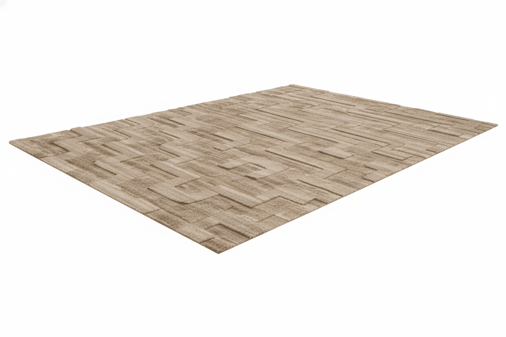 Artisan Maze Pattern Milk Silk Rug