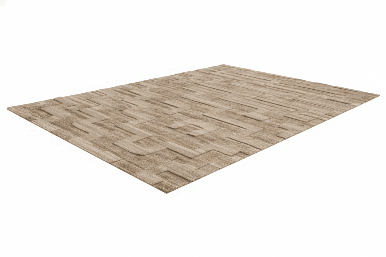 Artisan Maze Pattern Milk Silk Rug