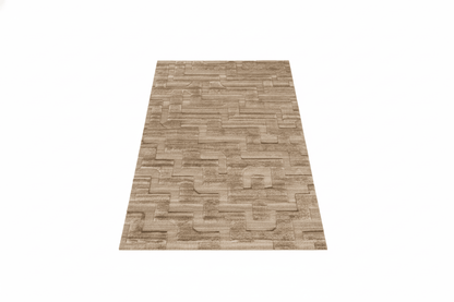 Artisan Maze Pattern Milk Silk Rug
