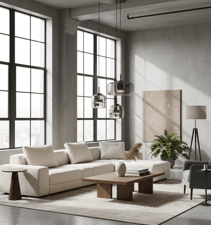 Ash Gray Cascading Pendant Chandelier