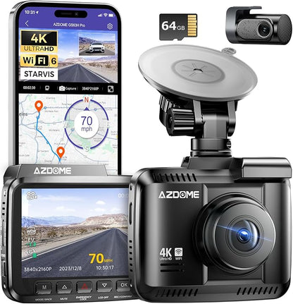 AZDOME GS63H Pro Front and Rear Dash Cam - Royal Eagles Promise of Peace
