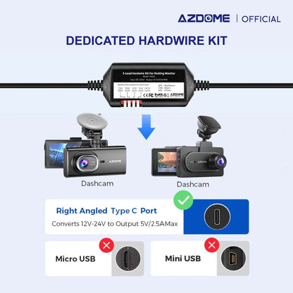 AZDOME HT03 C-Type Hardwire KIT - Royal Eagles Promise of Peace