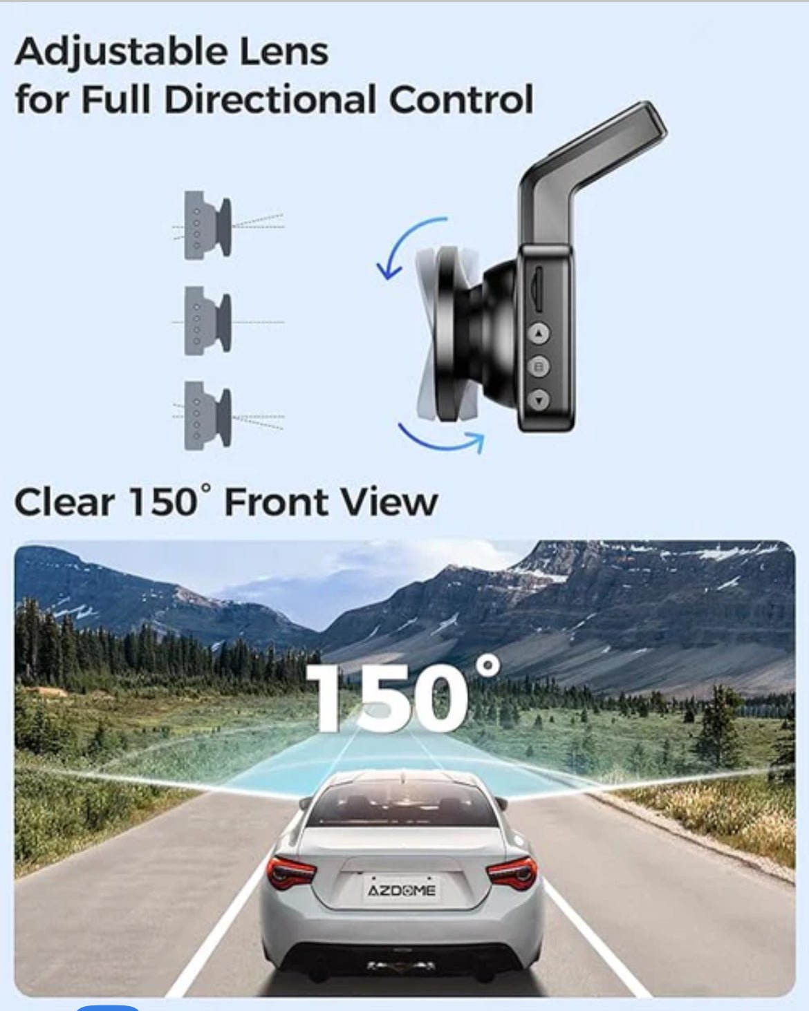 AZDOME M17 3K Front Dash Cam - Royal Eagles Promise of Peace