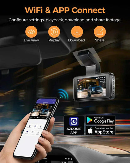 AZDOME M17 3K Front Dash Cam - Royal Eagles Promise of Peace