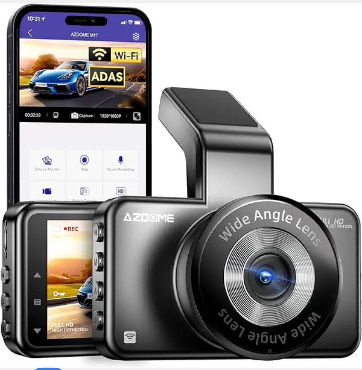 AZDOME M17 3K Front Dash Cam - Royal Eagles Promise of Peace