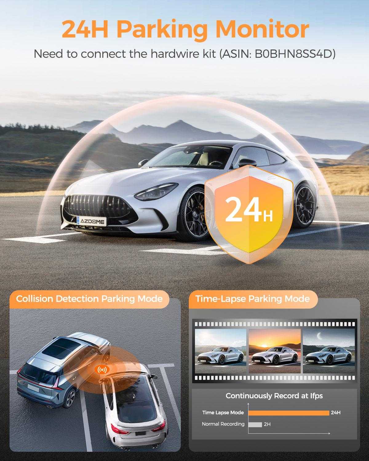AZDOME M17 3K Front Dash Cam - Royal Eagles Promise of Peace