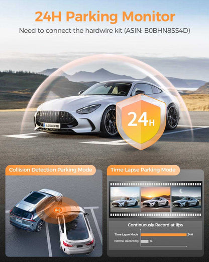 AZDOME M17 3K Front Dash Cam - Royal Eagles Promise of Peace