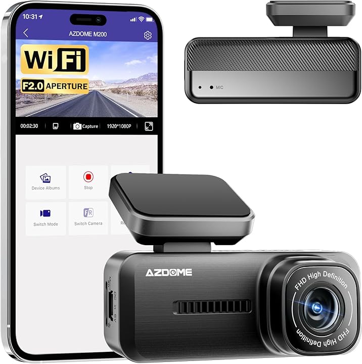 AZDOME M200 1080P Front Dash Cam - Royal Eagles Promise of Peace