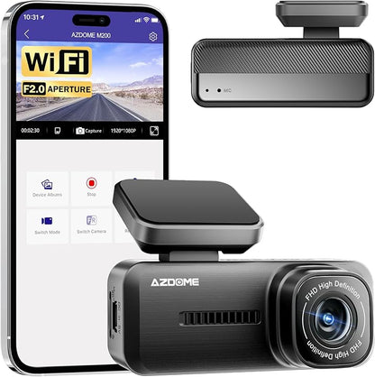 AZDOME M200 1080P Front Dash Cam - Royal Eagles Promise of Peace