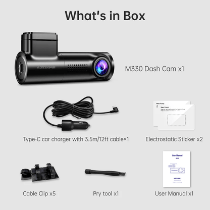 AZDOME M330 1080P Front Dash Cam - Royal Eagles Promise of Peace