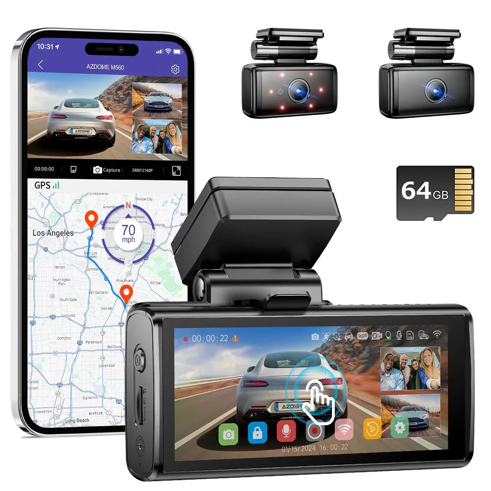 AZDOME M580 3CH 5K Dash Cam - Royal Eagles Promise of Peace