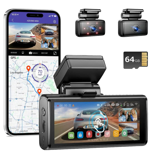 AZDOME M580 3CH 5K Dash Cam - Royal Eagles Promise of Peace