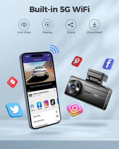 AZDOME M580 3CH 5K Dash Cam - Royal Eagles Promise of Peace