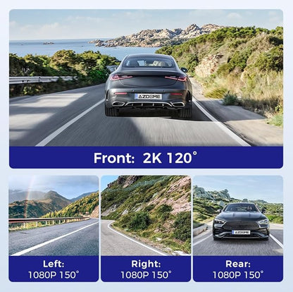 AZDOME M660 4 Channel 360° Dash Cam with 128GB eMMC, 2.5K+1K+1K+1K Dashcam - Royal Eagles Promise of Peace
