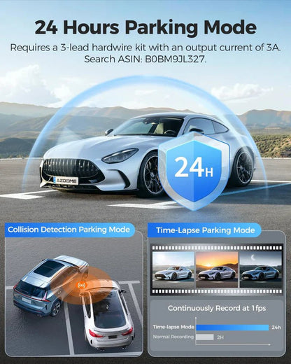 AZDOME PG17 12" Mirror Dash Cam GPS WiFi6 4K+2.5k Front & Rear 64GBCARD FREE - Royal Eagles Promise of Peace