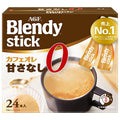 AGF Blendy Stick Cafe au lait, unsweetened (8.3g x 24 pieces) x 6 boxes [shipped in Japan]