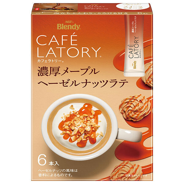 AGF Blendy Cafe Latry Stick Rich Maple Hazelnut Latte (10.6g x 6 bottles) x 24 boxes [Shipped in Japan]