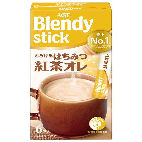 AGF ブレンディ スティック とろけるはちみつ紅茶オレ (9.9g×6本)×24箱入【日本出荷】