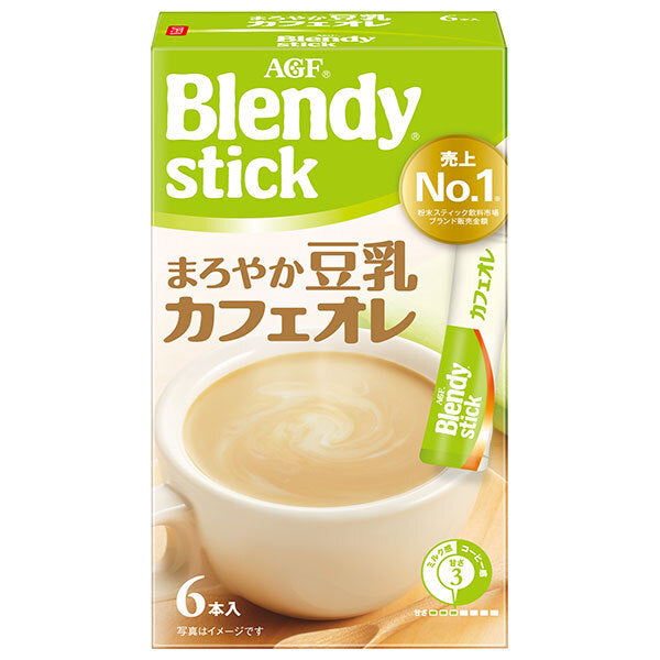 AGF ブレンディ スティック まろやか豆乳カフェオレ (10g×6本)×24箱入【日本出荷】