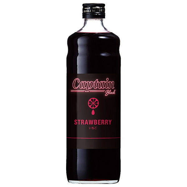 Nakamura Shoten Captain Black Strawberry 600ml bottle x 12 bottles [shipped in Japan]
