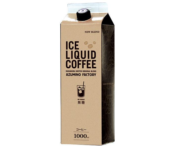 Nakamura Shoten Captain Iced Coffee Sugar Free 1L Paper Pack x 12 bottles [Shipped in Japan]