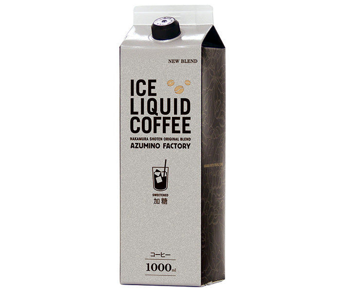 Nakamura Shoten Captain Iced Coffee Sweetened 1L paper pack x 12 bottles [shipped in Japan]