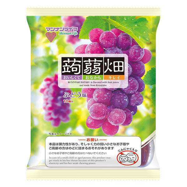 Mannan Life Konnyaku Batake Grape Flavor (25g x 10 pieces) x 12 bags [Shipped in Japan]