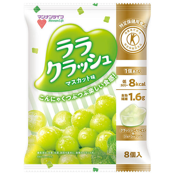 マンナンライフ 蒟蒻畑 ララクラッシュ マスカット味【特定保健用食品 特保】 (24g×8個)×12袋入【日本出荷】