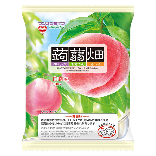 マンナンライフ 蒟蒻畑 白桃味 25g×10個×12袋入【日本出荷】