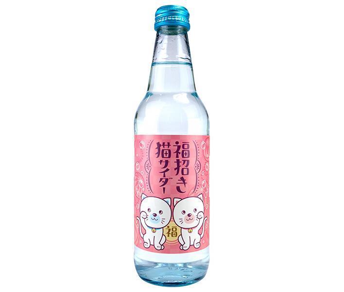 木村飲料 福招き猫サイダー 340ml瓶×20本入【日本出荷】