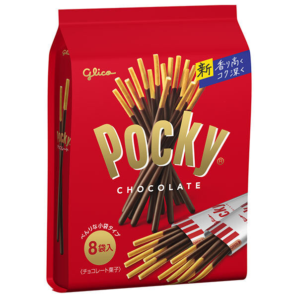 Ezaki Glico Pocky Chocolate 8 bags x 6 bags [shipped in Japan]